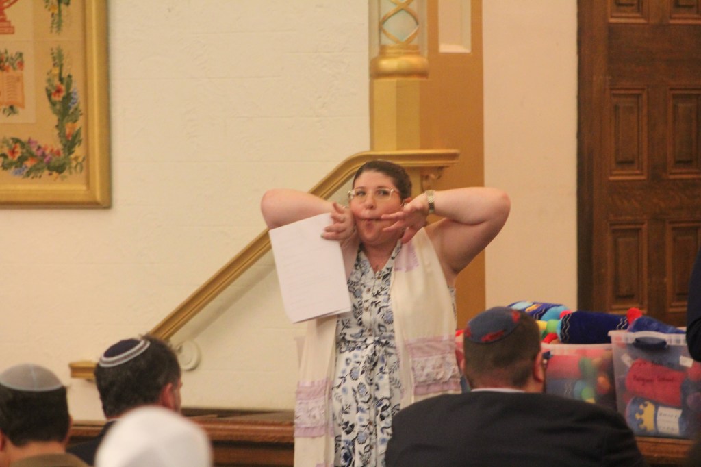 Teaching our students about the High Holy Days and the concept of being yourself by acting out a script (2024).